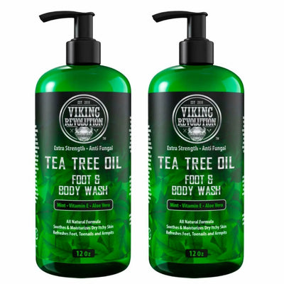 Viking Revolution Tea Tree Oil Body Wash for Men – Extra Strength (2 Pack)