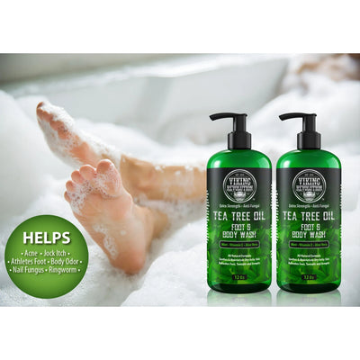 Viking Revolution Tea Tree Oil Body Wash for Men – Extra Strength (2 Pack)