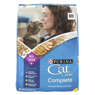 Purina Cat Chow Complete Dry Cat Food – Chicken, 20 lb Bag