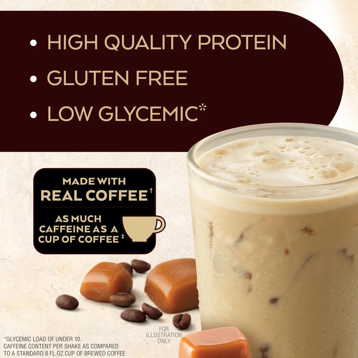 Atkins Protein Shake – Iced Coffee Café Caramel (Keto-Friendly, 15g Protein, 4-Pack)